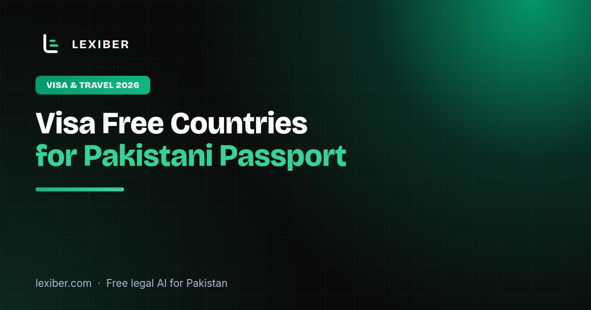Visa-Free Countries for Pakistani Passport Holders (2026)