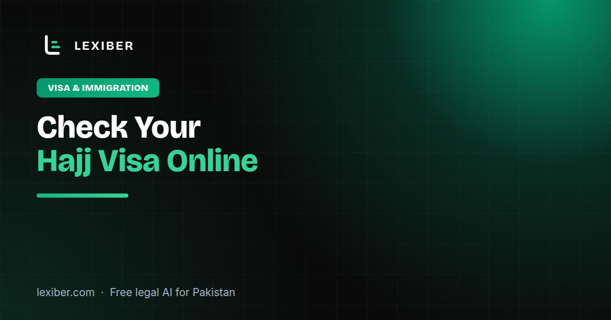 How to Check Your Hajj Visa Online in Pakistan
