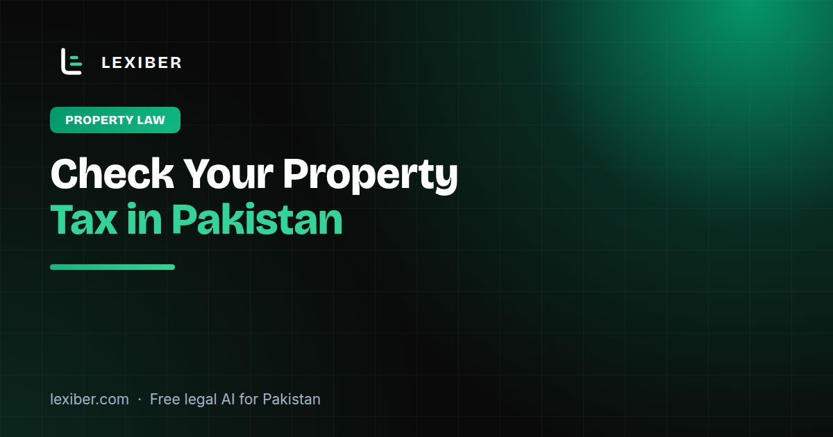 Check Property Tax Online: A Quick Guide in Pakistan