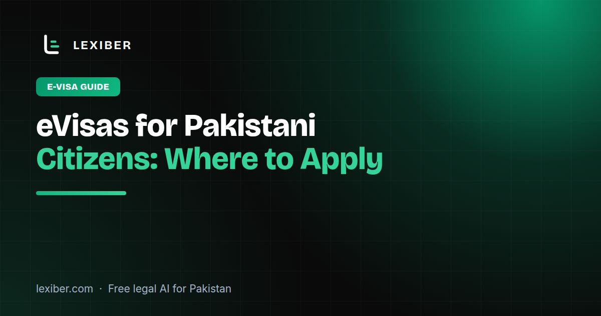 eVisas for Pakistani Citizens: Where You Can Apply