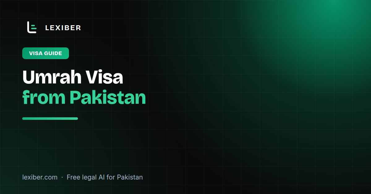 Umrah Visa from Pakistan: The Legal Steps