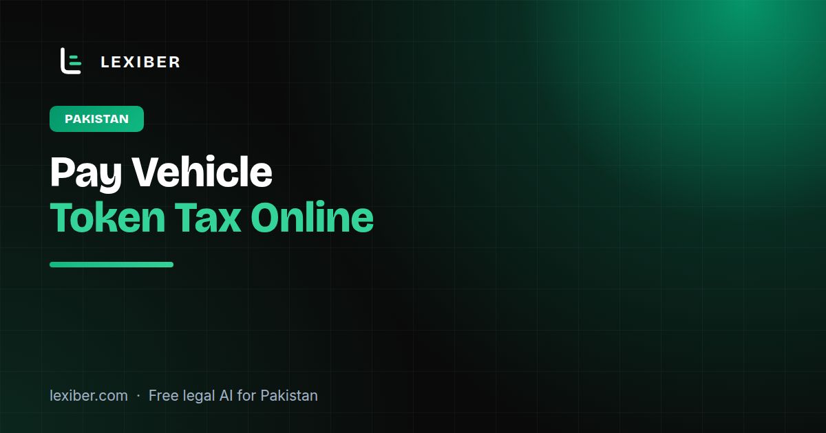 Token Tax on Vehicles in Pakistan: How to Pay It Online