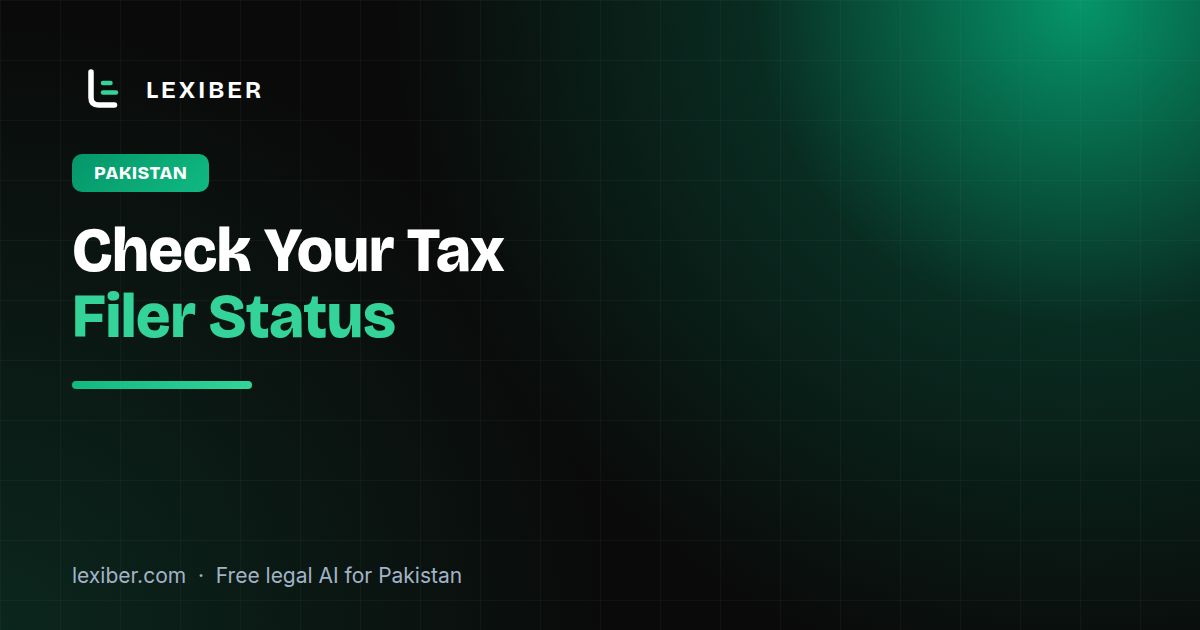 How to Check Your Tax Filer Status in Pakistan