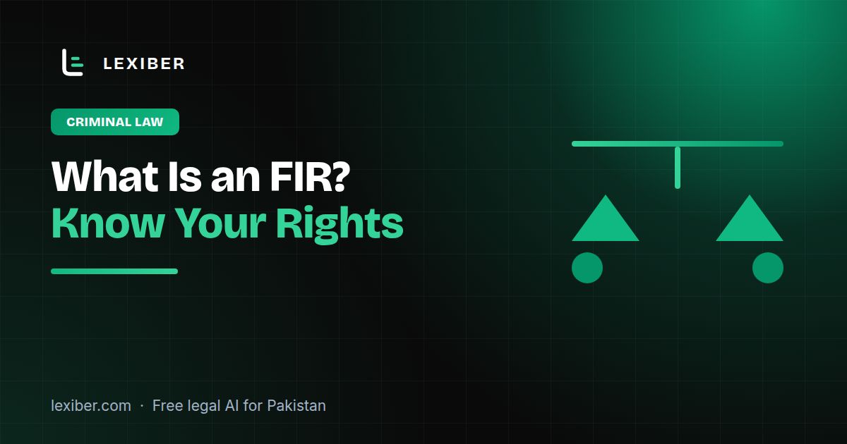 What Is an FIR? The Basics Every Pakistani Should Know