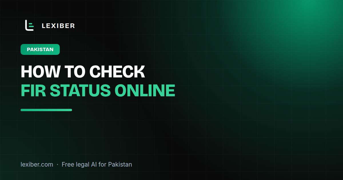 How to Check FIR Status Online in Pakistan
