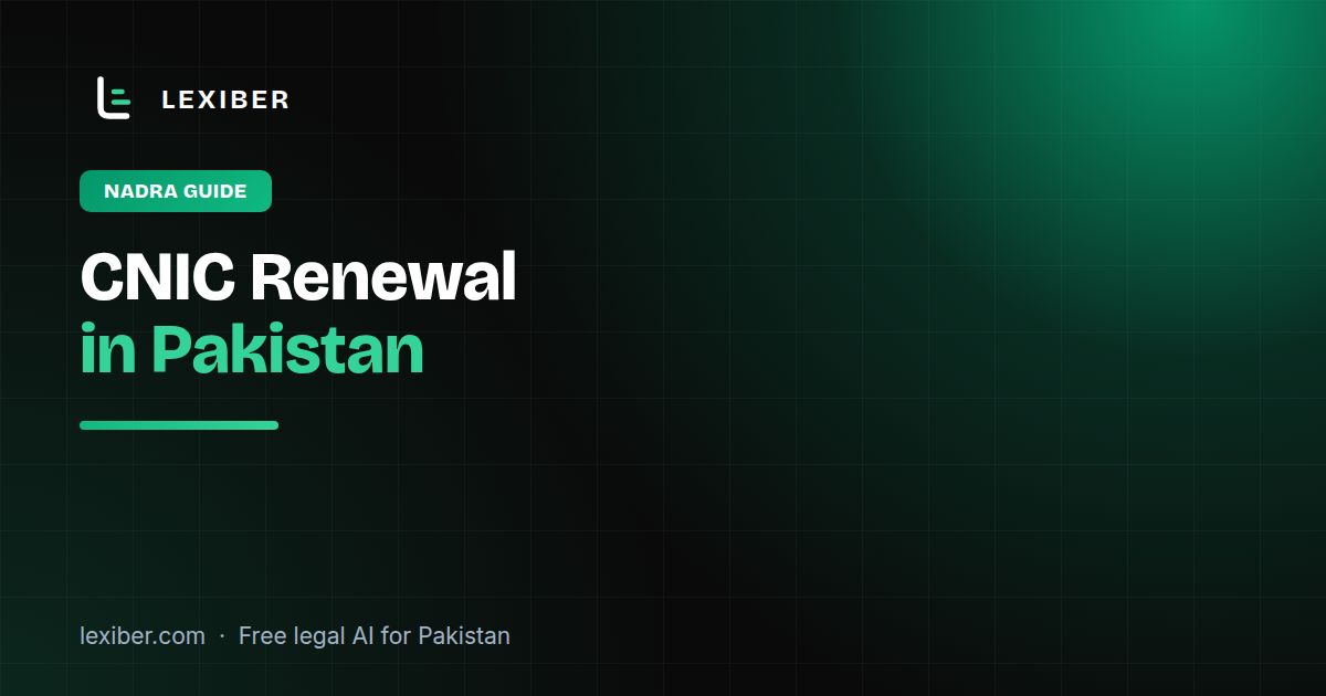 CNIC Renewal in Pakistan: What It Costs and How to Do It